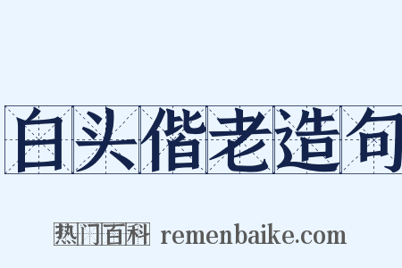 白头偕老造句是什么意思的图片